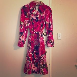 Dolce & Gabbana floral cotton velvet trench coat