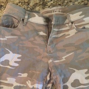 Loft relaxed skinny camo jeans