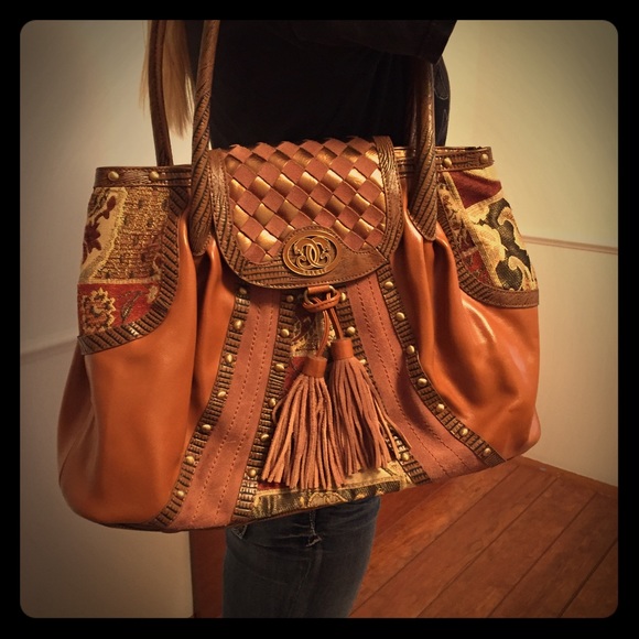 Sharif Handbags - 💟Host Pick💟 Sharif large brown tapestry handbag