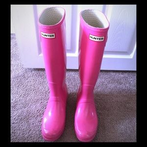 Hunter Boots, pink, size 8 medium🌸