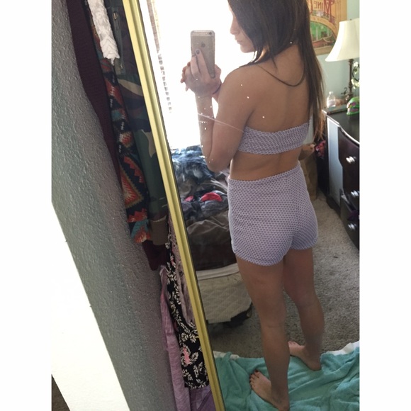 🔴clearance•Purple two piece halter/high waist set - Picture 3 of 4