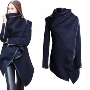 Blue wrap around jacket