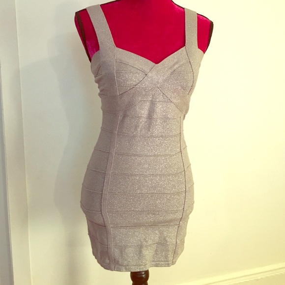 Silver bodycon dress