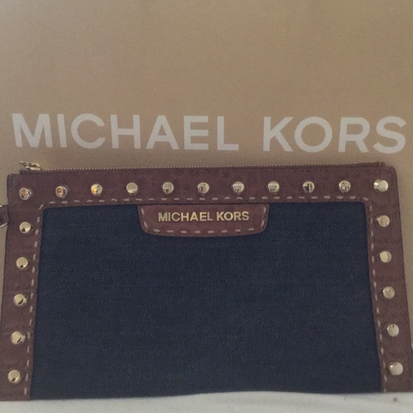 Jet set leather clutch bag Michael Kors Brown in Leather  Michael Kors Clutch