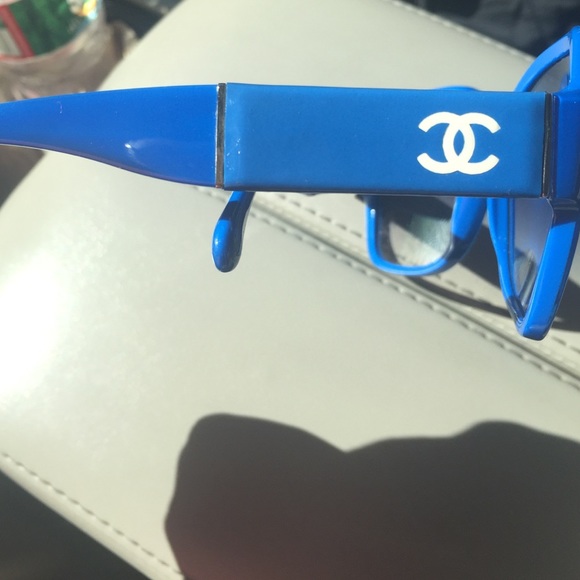 Royal Blue Chanel Sunglasses