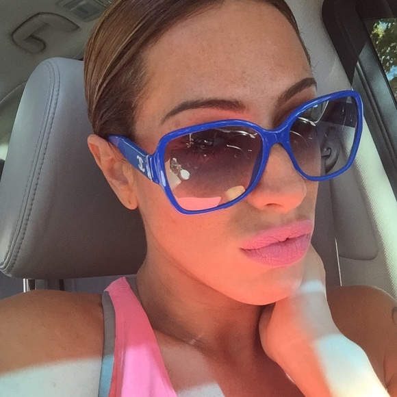 Royal Blue Chanel Sunglasses