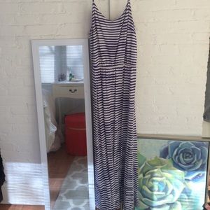 Cotton stripped maxi dress