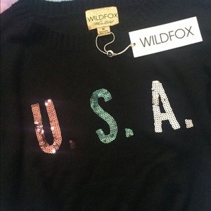 BNWT WILDFOX USA SWEATER