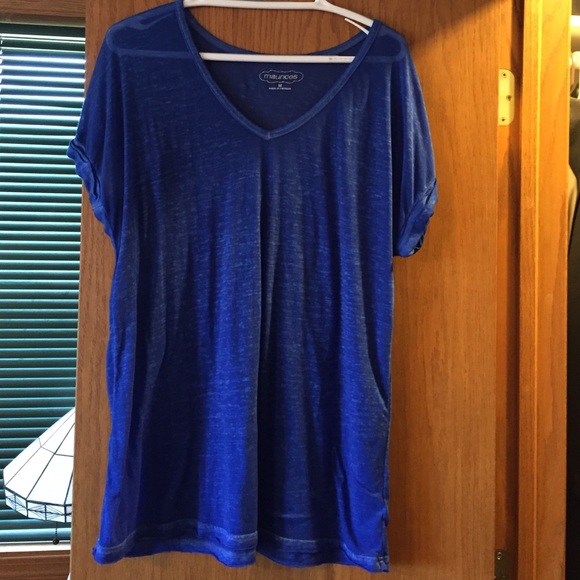 Maurices Shear burnout V neck T shirts