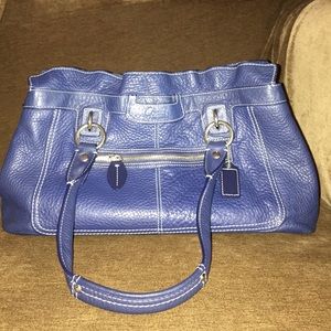 Cobalt Leather Penelope Coach Bag
