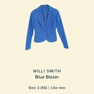 Royal Blue Blazer Willi Smith XS 2