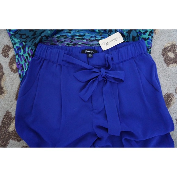 Royal Blue Slouchy Dress Pants - Picture 2 of 2