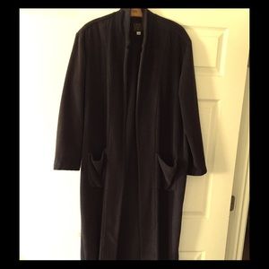 Original black terry cloth Norma Kamali coat