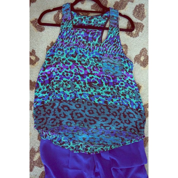 Multicolored Leopard Print Sleeveless Top - Picture 1 of 1