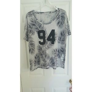 Palm leave oversized tee