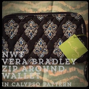 Brand New Vera Bradley Calypso Zip-Around Wallet
