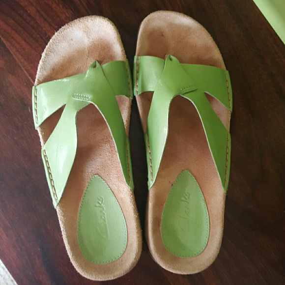 clarks lime green sandals