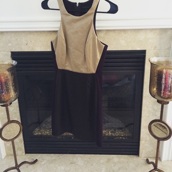 Leather and stretch fall inspired dress