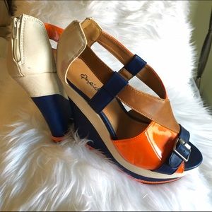 NWOT Tobi Color Block Wedges