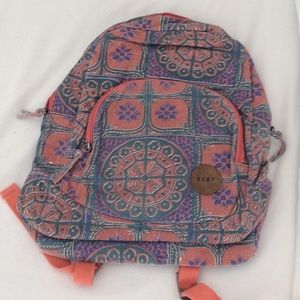 NWT Roxy Pink Canvas Backpack