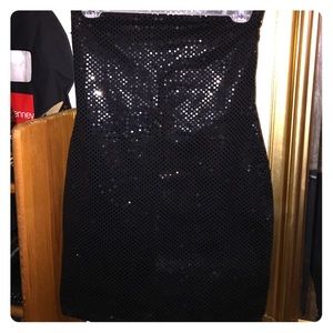 Express strapless sequins dress