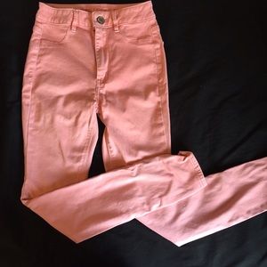 Coral American Eagle High Rise Jeans