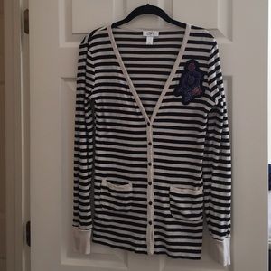 LOFT Outlet appliqué cardigan
