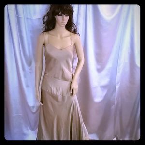 Champagne asymetrical cocktail dress