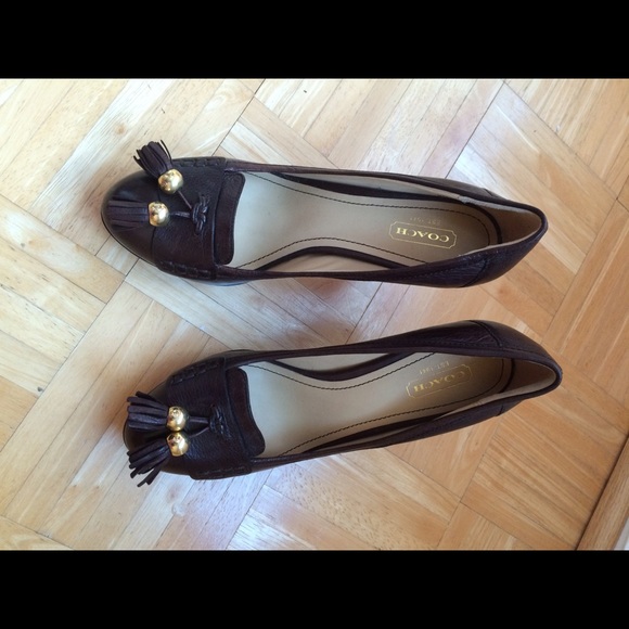 Coach high heeled shoes - brown - never worn