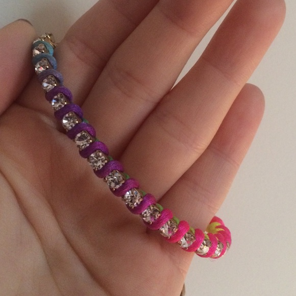 Calypso St. Barth Jewelry - ETTIKA RAINBOW OMBRÉ RHINESTONE BRAIDED BRACELET