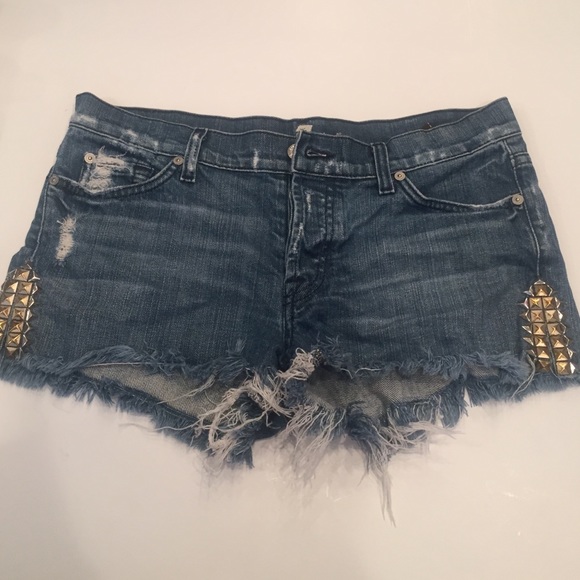 7for all man kind distressed denim shorts28