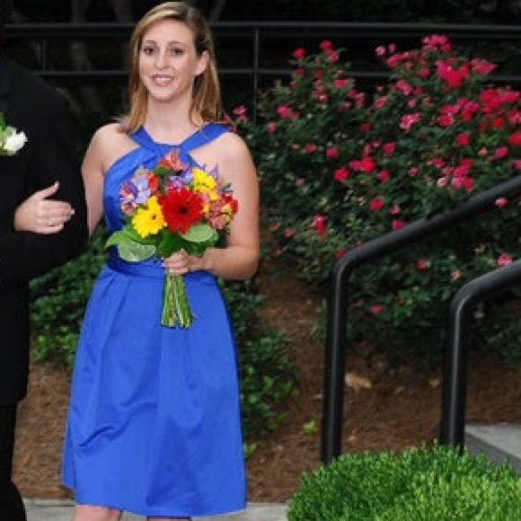 Royal Blue David's Bridal Bridesmaid dress