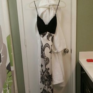 Black and white dressy maxi.