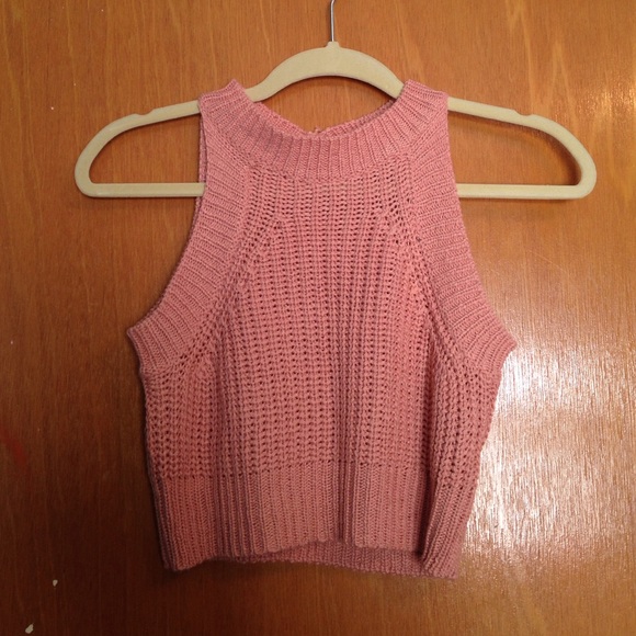 Knit pink Forever 21 crop top