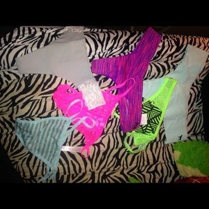 6 PINK thongs NWT size XS