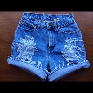 High Waisted Vintage Jean Shorts