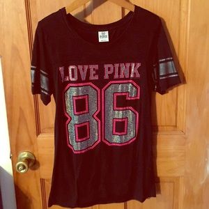💄Victoria's Secret pink studded crewneck shirt💍