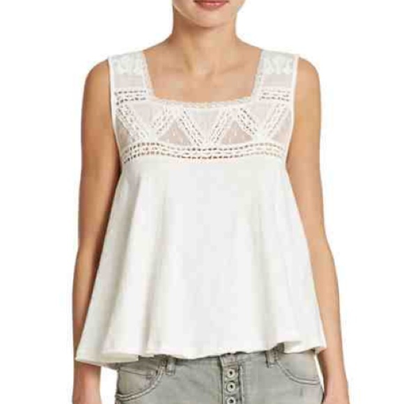 Free people lace detail tank