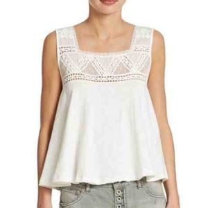 Free people lace detail tank