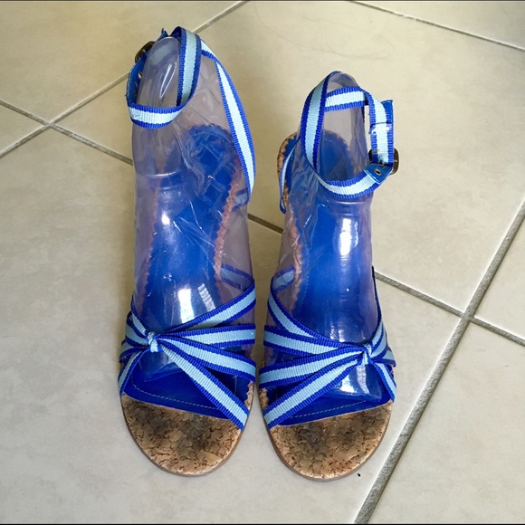 Blue cork wedges - Picture 2 of 4