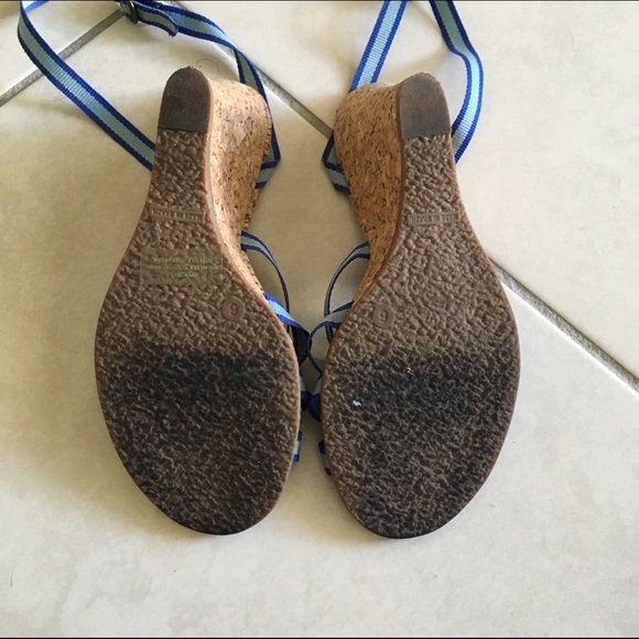 Blue cork wedges - Picture 3 of 4