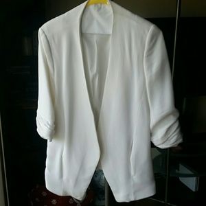Zara White Sleeve Jacket