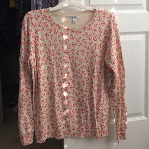 Old navy red anchor sweater
