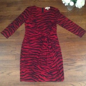 Michael Kors red front knot dress