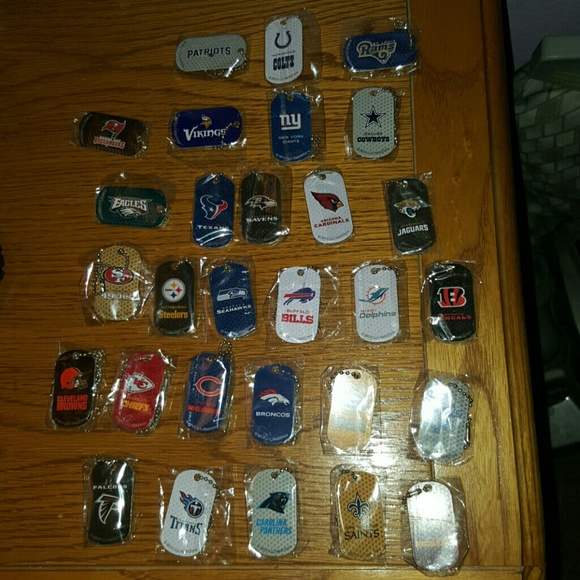 NFL Dog Tags with Chain-All Teams