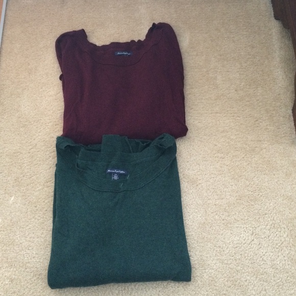 Two American eagle sweaters