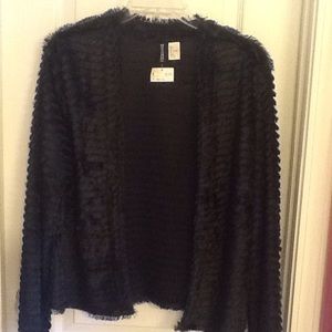 NWT H&M Divided Short Eyelash Fringe Jacket