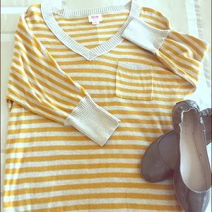 Mustard Stripped Sweater