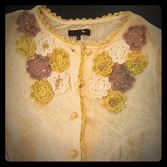 Anthropologie Cute light crocheted cardigan