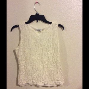 Cream lace tank